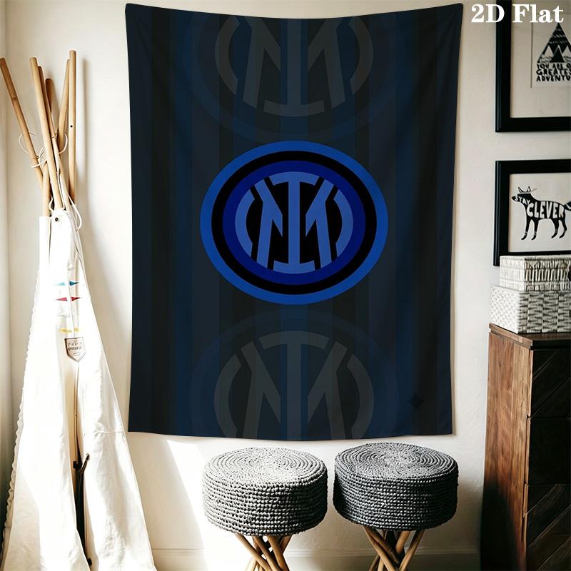 Inter Milan Emblem Wallpaper Threepiece Set 1 Duvet Cover 2 Pillowcase Without Core Duvet Cover And Pillowcase Christmas Birthday Gift