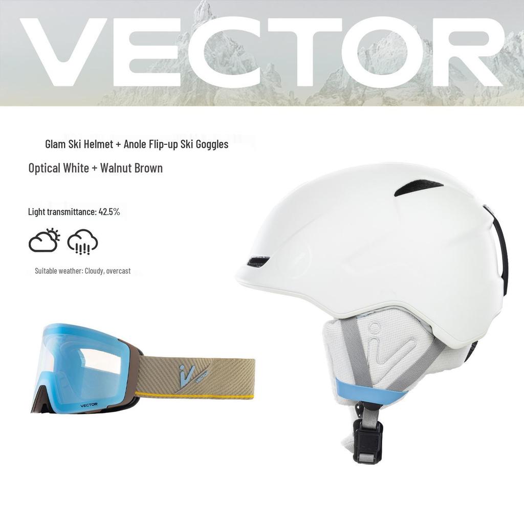 VECTOR Ski & Snowboard Helmet for Men & Women - Anti-Collision, Anti-Fall Safety Gear