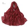 New Solid Color Silver Sequin Rhinestone Chiffon Scarf Fine Pleated Breathable Women's Turban Wrap Malay Shawl