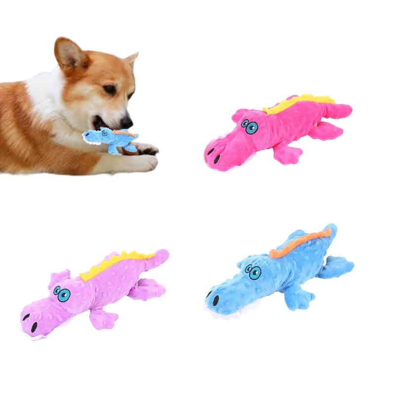 Bite-resistant Crocodile Plush Dog Toy Silicat Brand For Teeth Care And Playtime Characters)