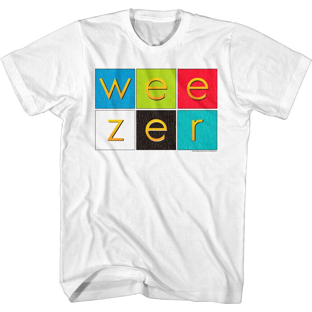 

Weezer Color Albums Logo Men s T Shirt 90s Alternative Rock Band Merch Concert 2XL
