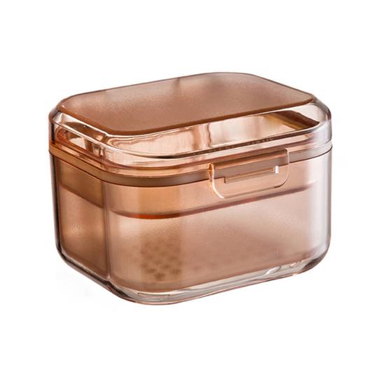 

Удобный компактный многоцелевой пищевой контейнер для ванны для протезов абрикосовый