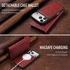 iPhone 18 Pro Max Magnetic Leather Case with Imitation Cowhide Texture and Flip Card Holder