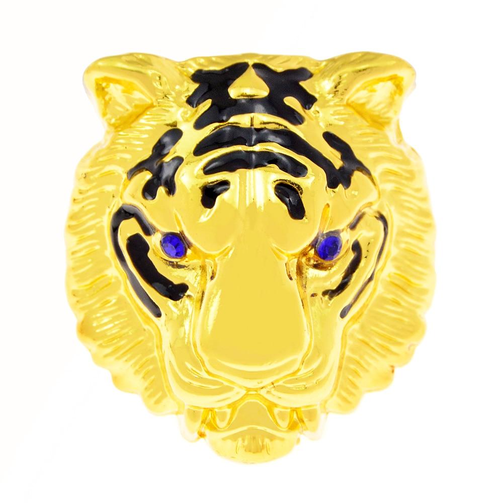 

Blucome брошь с головой тигра, заколки в виде животных, женская и мужская брошь для пальто, костюма, булавки для лацкана, подарки на Новый год золотистый