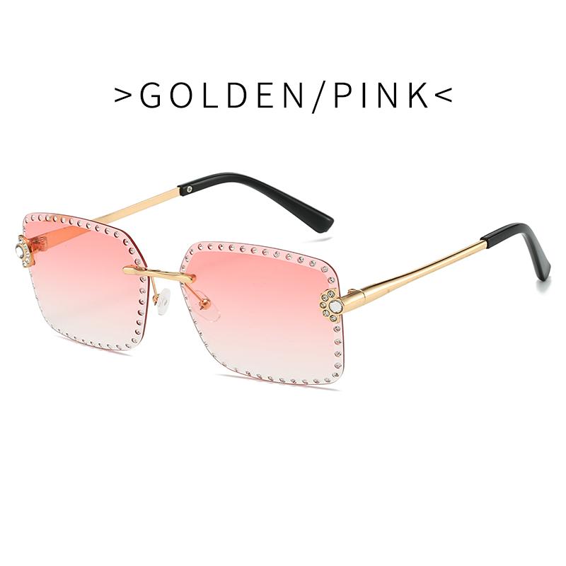 New Rectangle Vintage Sunglasses Women Fashion Square Colorful Classic Casual Frameless Rimless Men Sun Glasses UV400