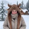 Plush Reindeer Antler Hat Fluffy Texture Ear Protection Cap Soft Christmas Elk Hat  Winter
