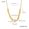 Elegant Geometric Zircon Pendant Necklace - Gold Plated Titanium Steel