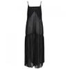 Shop   Women Dotted Sheer Layered Long Dress Ntt Wdr 21278 Black
