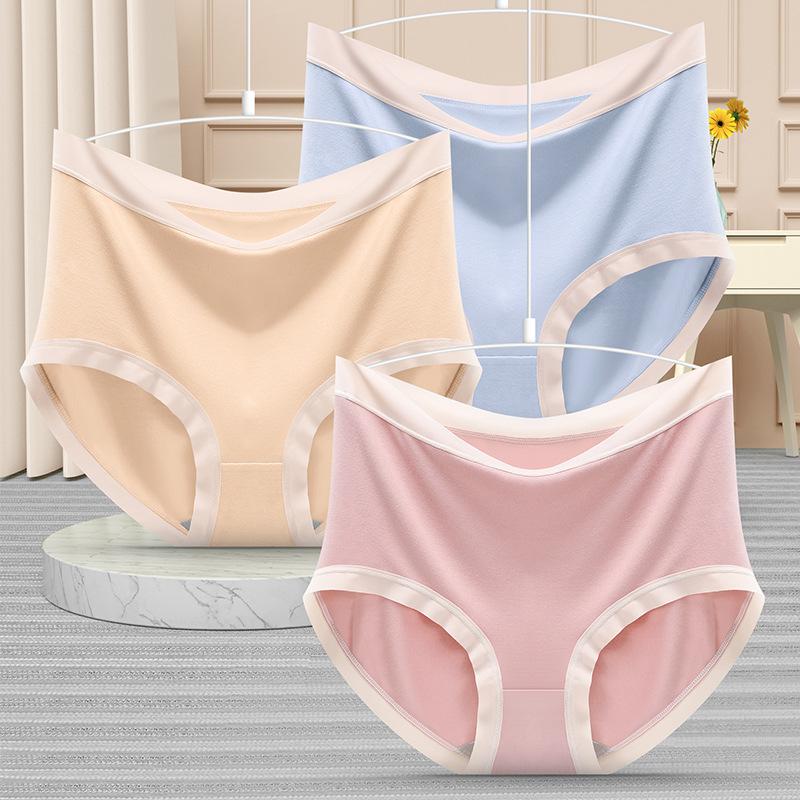 L-XXL 5Pcs Underwear for Women High Waist Cotton Panties Modal Breathable Seamless High Elastic Briefs