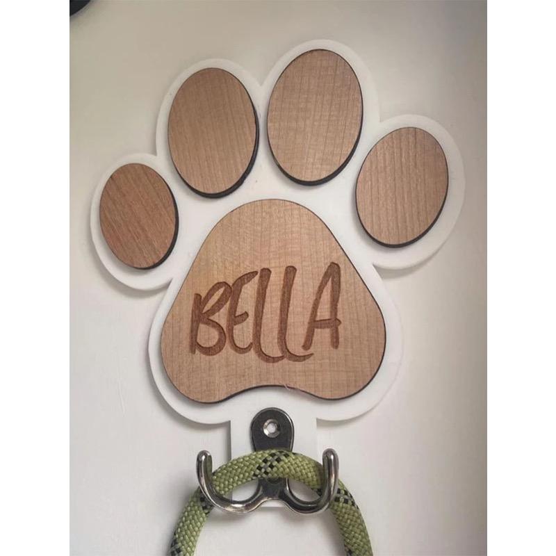 Personalized Leash Hook, Wooden Wall Hook For Dog Leash, Cartoon Hook Ornamental, Cat Stylish, Cute, Colorful, Cuties Unique