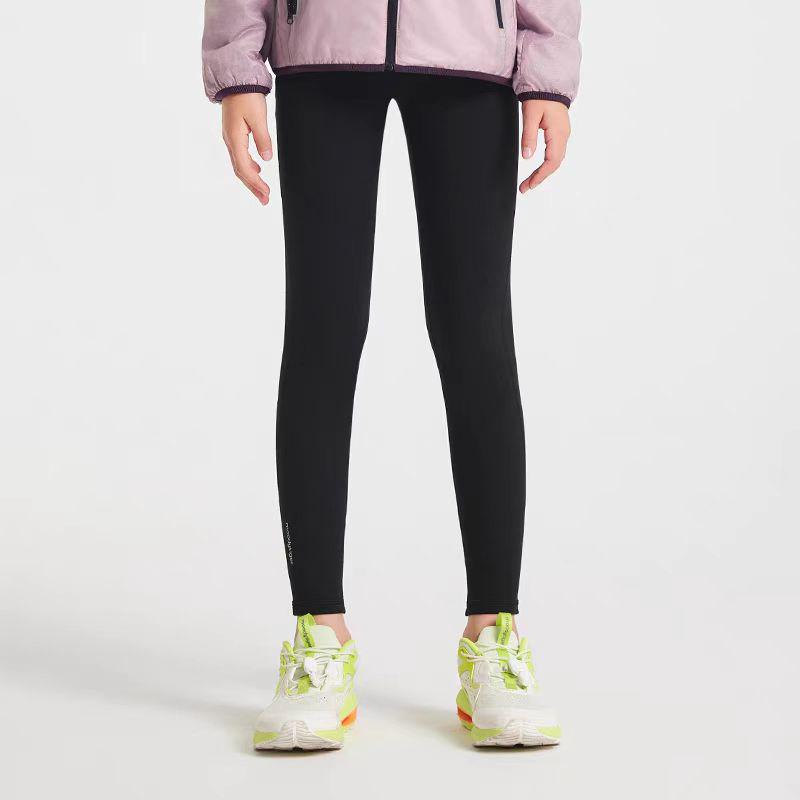 

Girls High-Waist Quick-Dry Yoga Leggings - Autumn/Winter Breathable Elastic Sports Pants 140