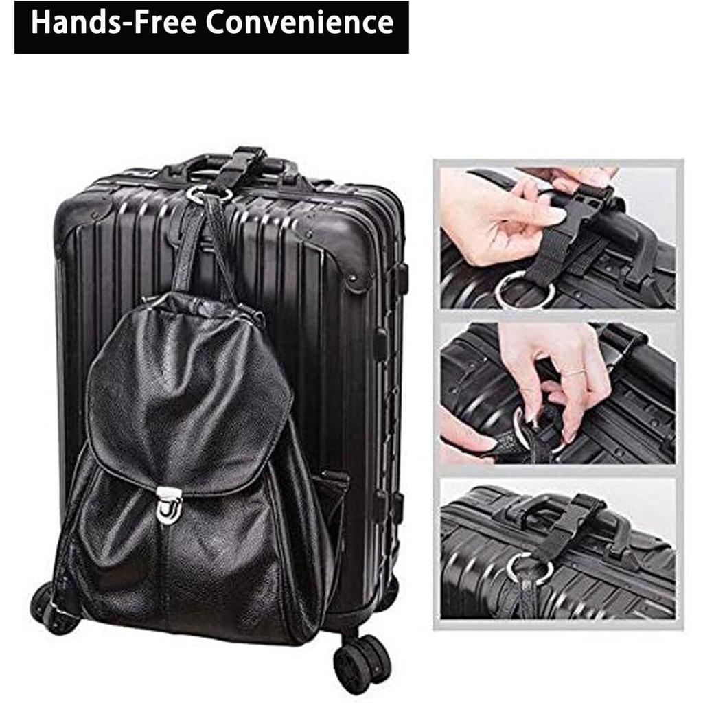 Easy Add A Bag Strap Travel Luggage Suitcase Adjustable Belt Carry On Bungee