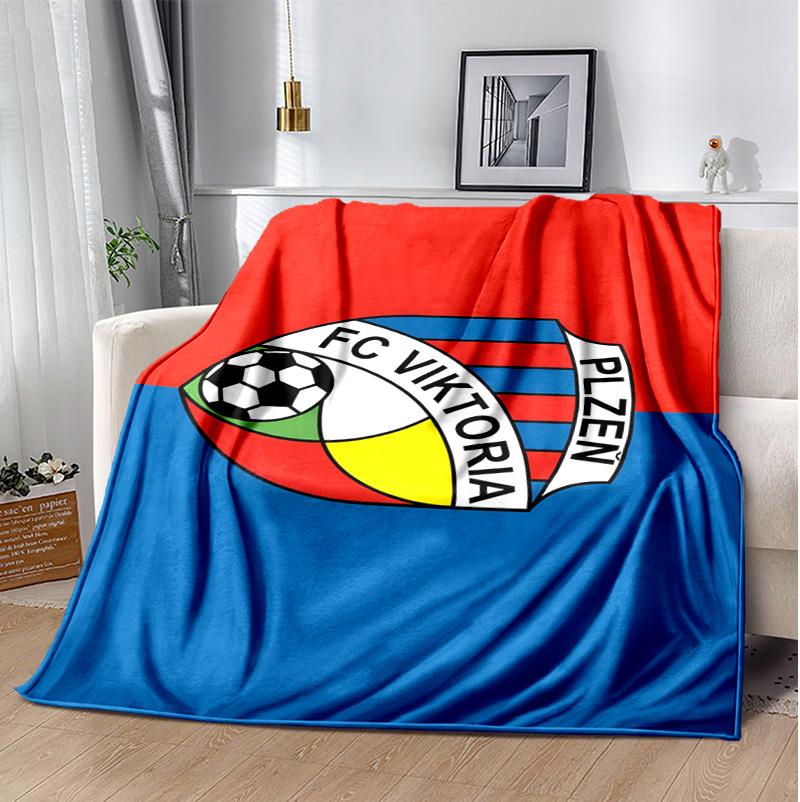 Fc Viktoria Flannel Blanket Soft Warm All-Season Throw, Design for Camping, Car Travel, Hiking Sofa, Bed, Office Perfect Gift for Parties