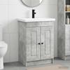 Bathroom Furniture Set Concrete Grey 56 x 37.5 x 81 cm Particleboard