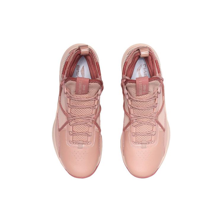 New LiNing Speed Team Anti Slip Wear Resistant Low Top Basketball Shoes Wind Sand Pink ABPQ047-1