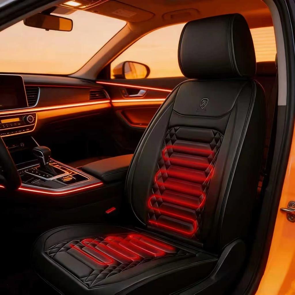 1/2 adet Kış Isıtmalı Araba Koltuğu Kılıfı 12V Isıtmalı Isıtıcı Araba Koltuğu Minderi Otomatik Evrensel Araba Koltuğu Koruyucu Pelerin Kılıfı Pedleri Seti