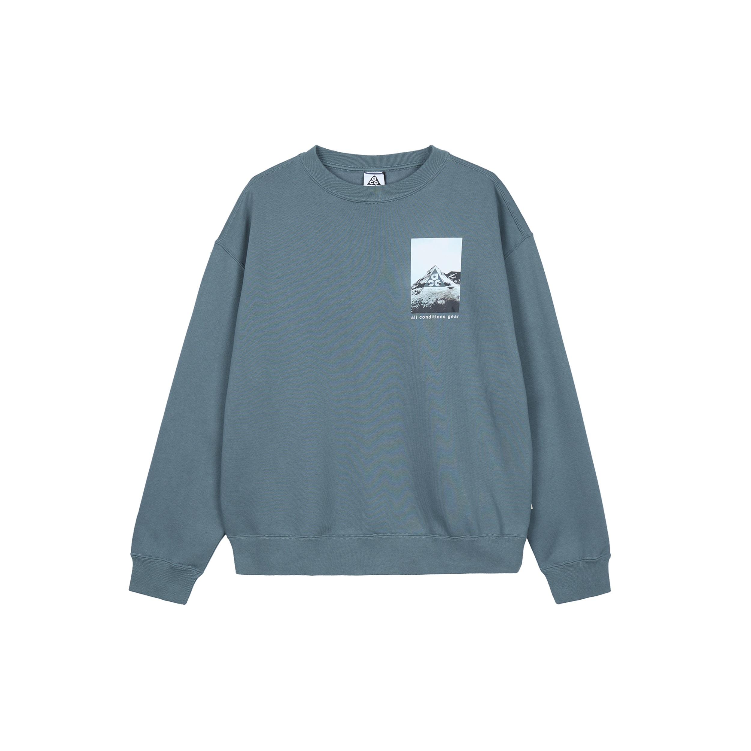 Nike ACG Logo Fleece Printing Sports Long Sleeves Green Unisex DJ1591-384 XL