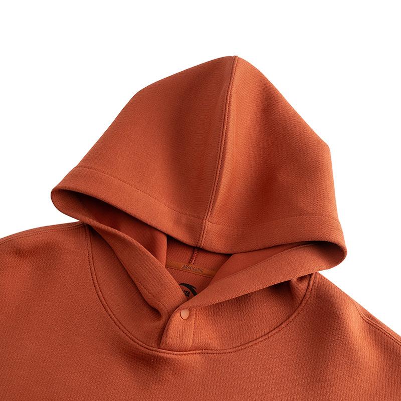 Anta Outdoor Letter Print Hooded Drop Shoulder Loose Casual Long Sleeve Sweatshirt Unisex Sweatshirt Beidou-Red 172518712-2