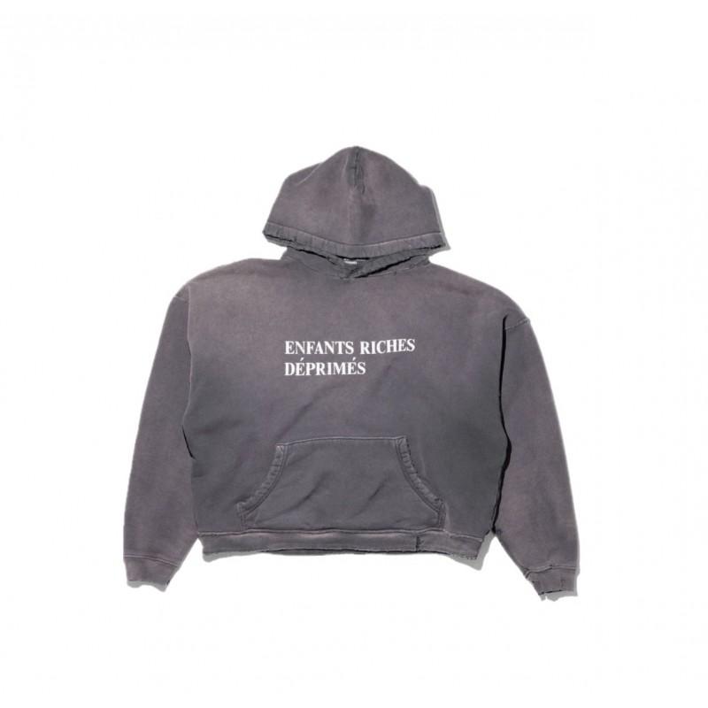 Mens Oversized Distressed Washed Hoodie With Letter Print Loose Fit Cotton Sweatshirt Fall