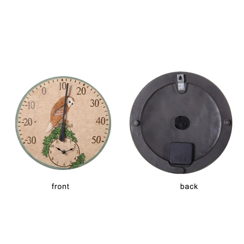 Wetterfeste Wanduhren Hängende digitale Wetterthermometer für Garten Küche Außen Innen Uhr und Thermometer
