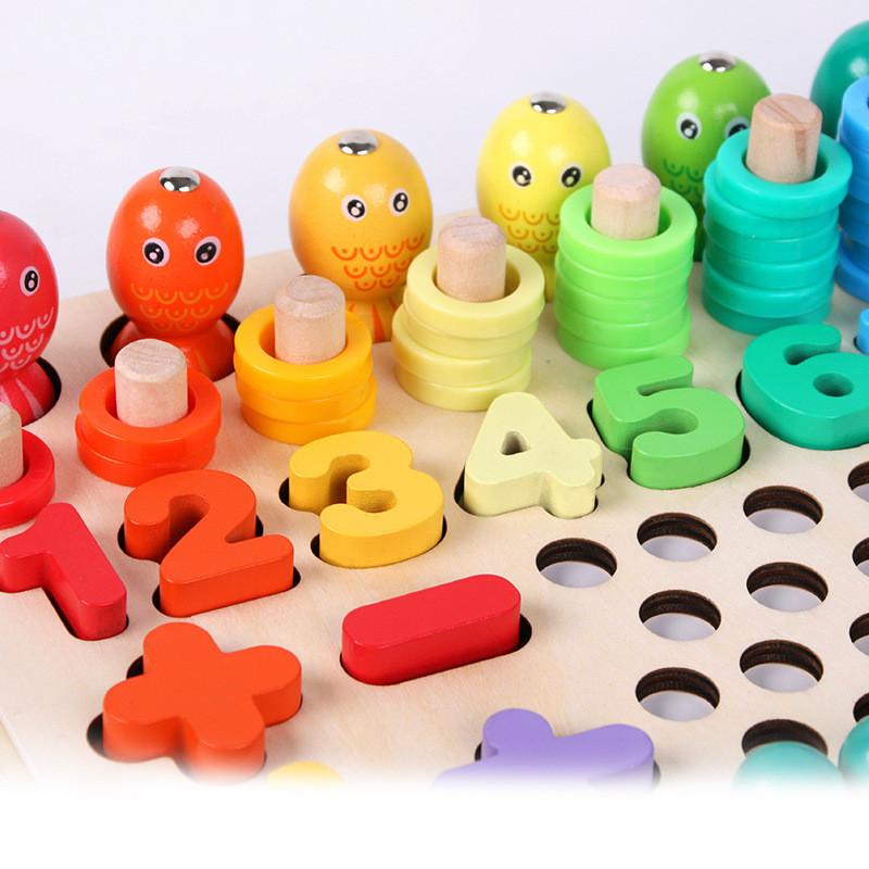 Wooden Thirteen In One Bead Clamping Toy For Children Focus And Brain Development