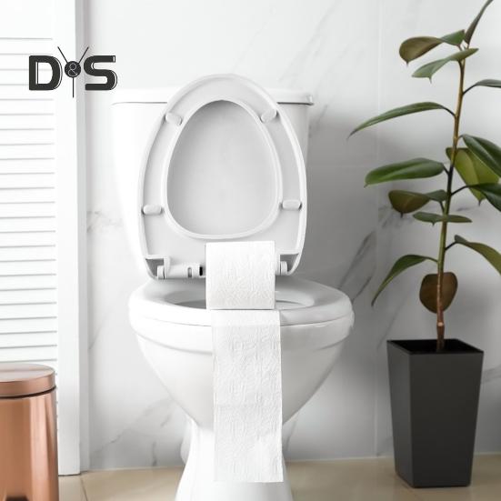 Toilet Cover with Quiet Close Technology Sturdy Anti-Shift Design Quick Release Secure Fit Toilet Lid