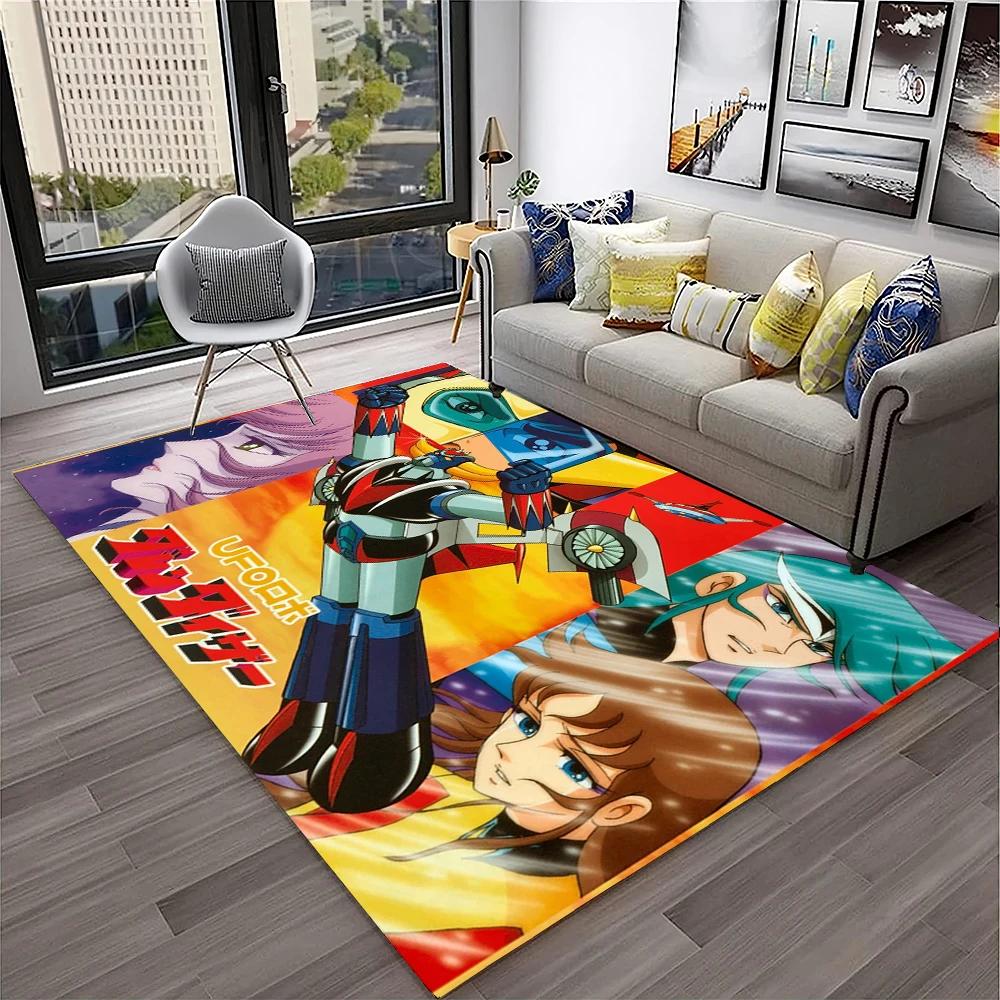 Alfombra de Anime con dibujos animados en 3D de UFO Robot Grendizer, alfombra para el hogar, sala de estar, dormitorio, sofá, felpudo decorativo, alfombra para área de niños, alfombra antideslizante