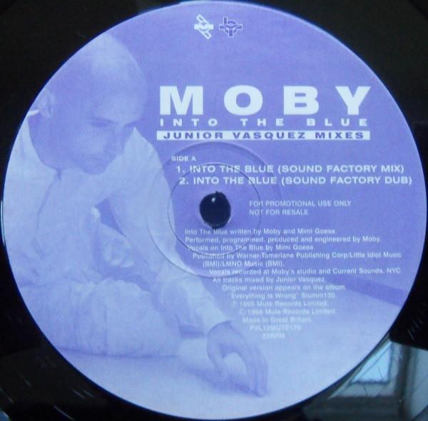 12inch Record MOBY - Into The Blue (Junior Vasquez Remix PXL12MUTE179 Mute 1995 UK Dance & Electronica Used