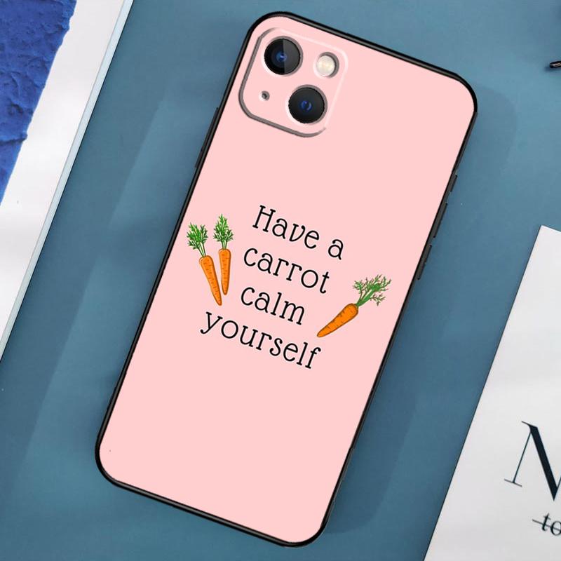 Carrot Vegetable Food Case For iPhone 15 11 12 13 14 Pro Max 12 13 Mini X XS Max XR 7 8 Plus SE 2020 Cover Coque