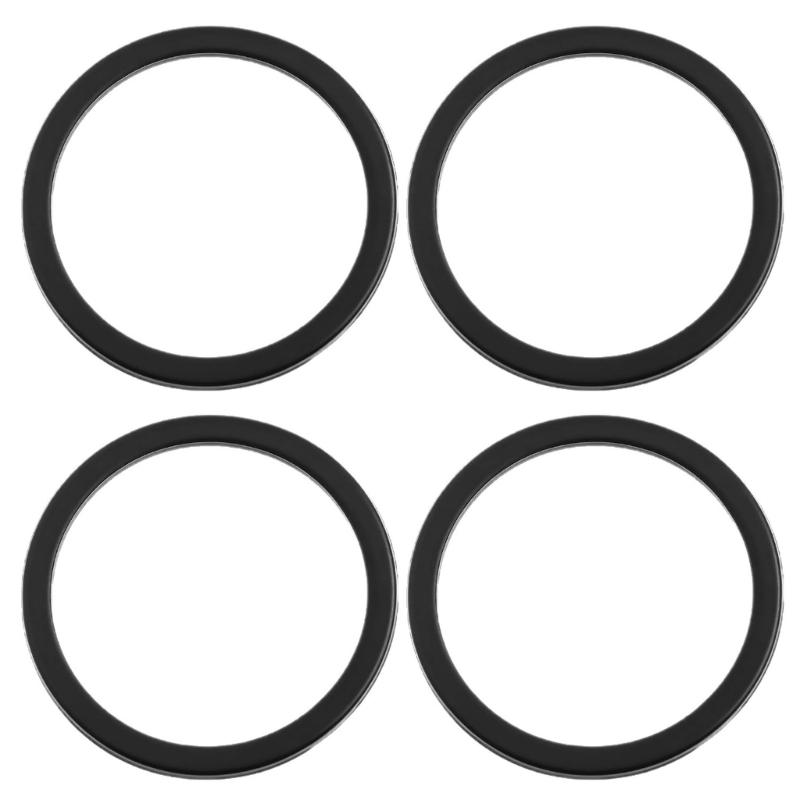 Press-In Bottle Lid Gasket Replacement Set for Chug Lid, 4 Black Seal Rings for Screw Top Lid, Leak Proof Rubber O-Rings