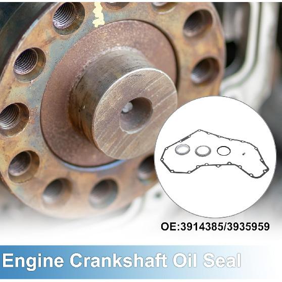 Front Timing Cover Gasket with Crankshaft Oil Seal Kit No.3914385/3935959 Main Seal for Dodge 12V 4BT 6BT 5.9L 1989-1993