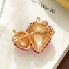 Strawberry Brooches For Women Lady Shining Rhinestone Fruits Party Office Brooch Pins Gifts Decoration