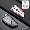 BOHQ2 Metal Leather Car Key Case Cover Protect Shell For BMW 1 3 5 Series F20 F30 G20 F31 F34 F10 G30 F11 X3 F25 X4 I3 M3 M4 Keychain