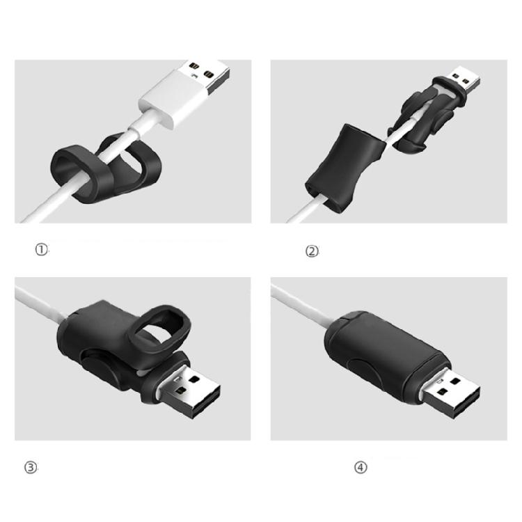 1PC Cable Protector Soft Silicone Cover for Phone USB Charging Cable Protector