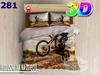 3D cotton satin bedding 160x200cm CROSS