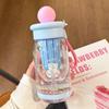 Stylish Summer Water Cup: Large-Volume, Heat-Resistant Plastic with Tea Infuser and Straw for Students