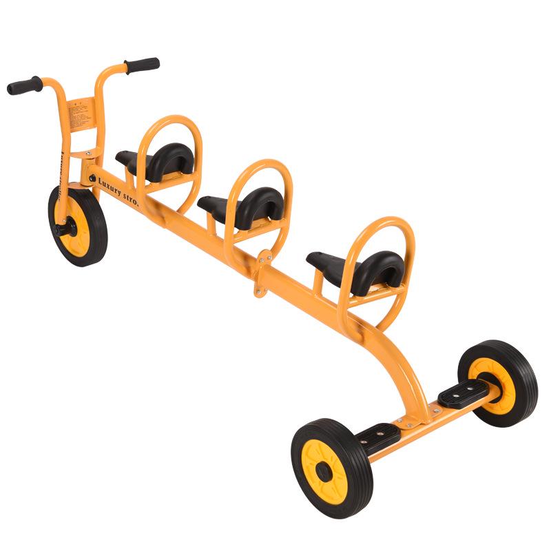 Kid's Early Learning Tricycle with Basket - Double Pedal Outdoor Ride-On Toy