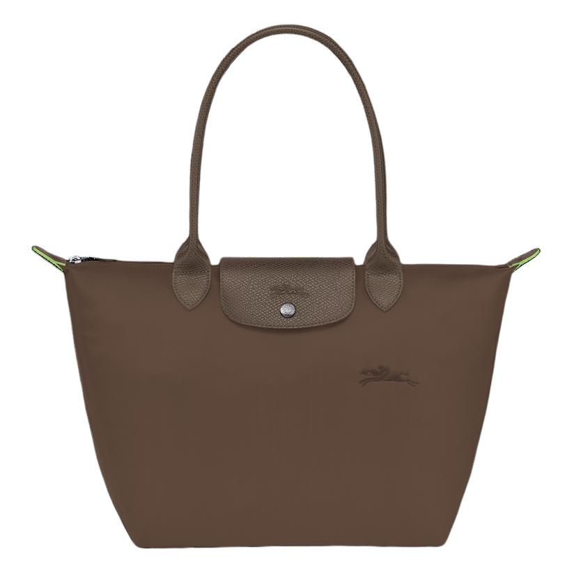 

Longchamp Le Pliage Green Logo Embossed Snap Zipper Closure Tote Bag Shopping Bag Handbag Nylon Shoulder Bag Medium Women tote Earth L2605919813 Basic Set (Bag)