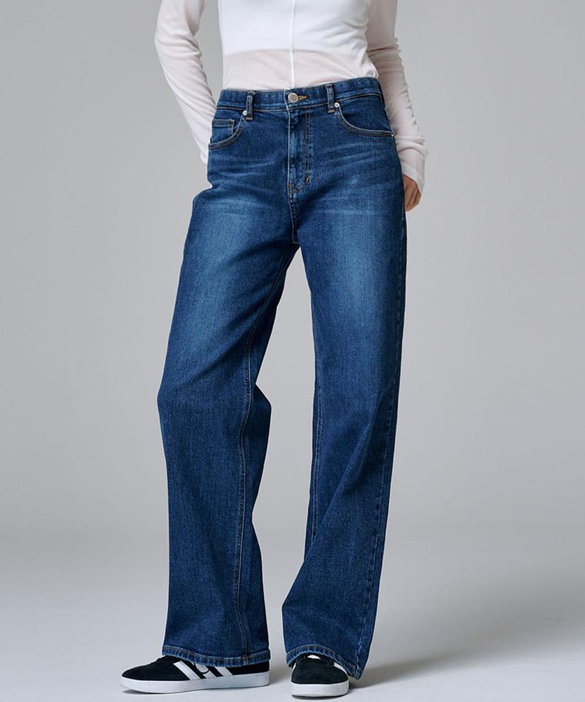MALOUPE 9114 Mid-Rise Loose Fit Denim (Medium Indigo)