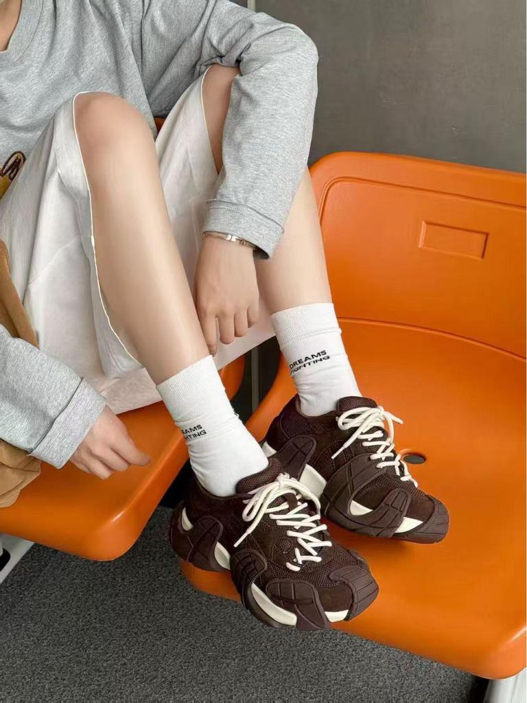 Octopus Women's Dad Shoes 2025 Autumn Fashion: Thick-Soled Casual Street-Style Sneakers