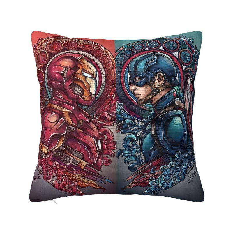 Custom Disney Iron Man Marvel Film Pillow Case 45x45cm Living Room Decoration Luxury Chair Cushion Square Pillowcase