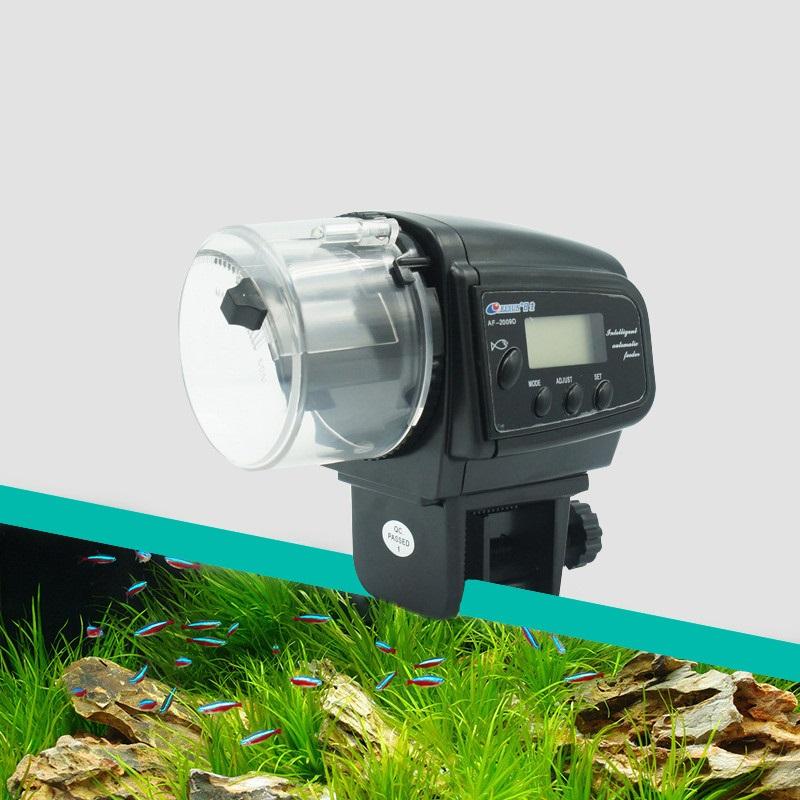 Digital LCD Automatic Aquarium Tank Fish Feeder Food Timer with Retail Package LCD Screen Adjustable Food Feeding