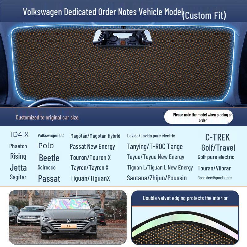 Car Windshield Sunshade Umbrella: Heat Insulation, Blackout Curtain, Sun Protection for Small Cars