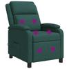 Massage Recliner Dark Green Fabric