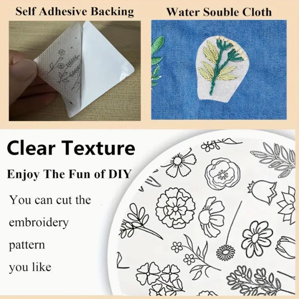 Bohemian Pattern Water-Soluble DIY Hand Embroidery Stabilizer