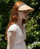 Tatiana Accent Trim Band Natural Raffia Sun Visor Ht8179