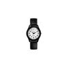 Steel Men's Watch Waterproof Elastic Band Clear Dial Simple Design Black Arabic Numbers Quartz Timepiece