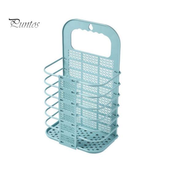 Bathroom Wall Decor Storage Foldable Laundry Basket, Breathable Hollow Design, Mounted Plastic Container Space Saving Organizer, for Dormitory