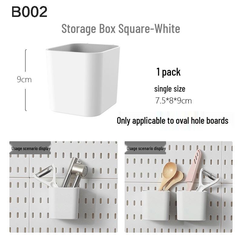 Pegboard Wall Organizer - No-Drill DIY Storage Shelf for Study Room or Desk