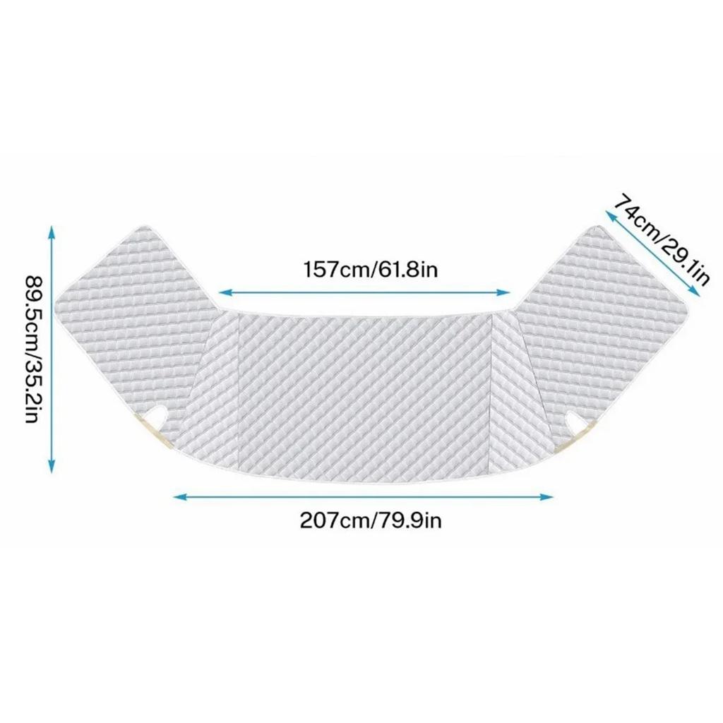 Motorhome NEW Front Window Sunshade Cover Accessories For C-class Ford E450 RV Window Snow Cover Durable 4 Layers Mirror Cutouts